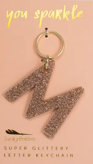 Glitter Letter Keychain ~ M