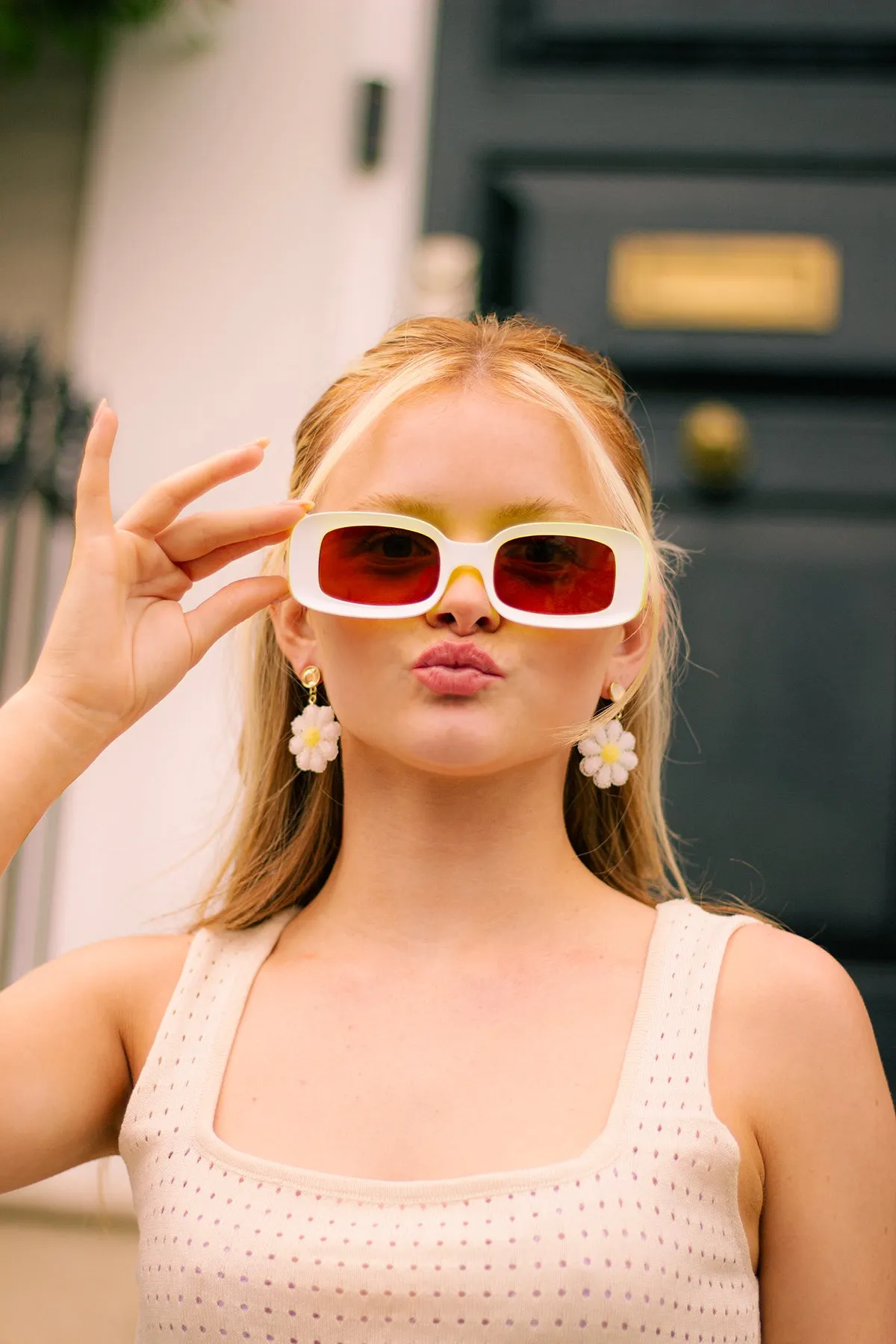 Glittery Daisy Earrings