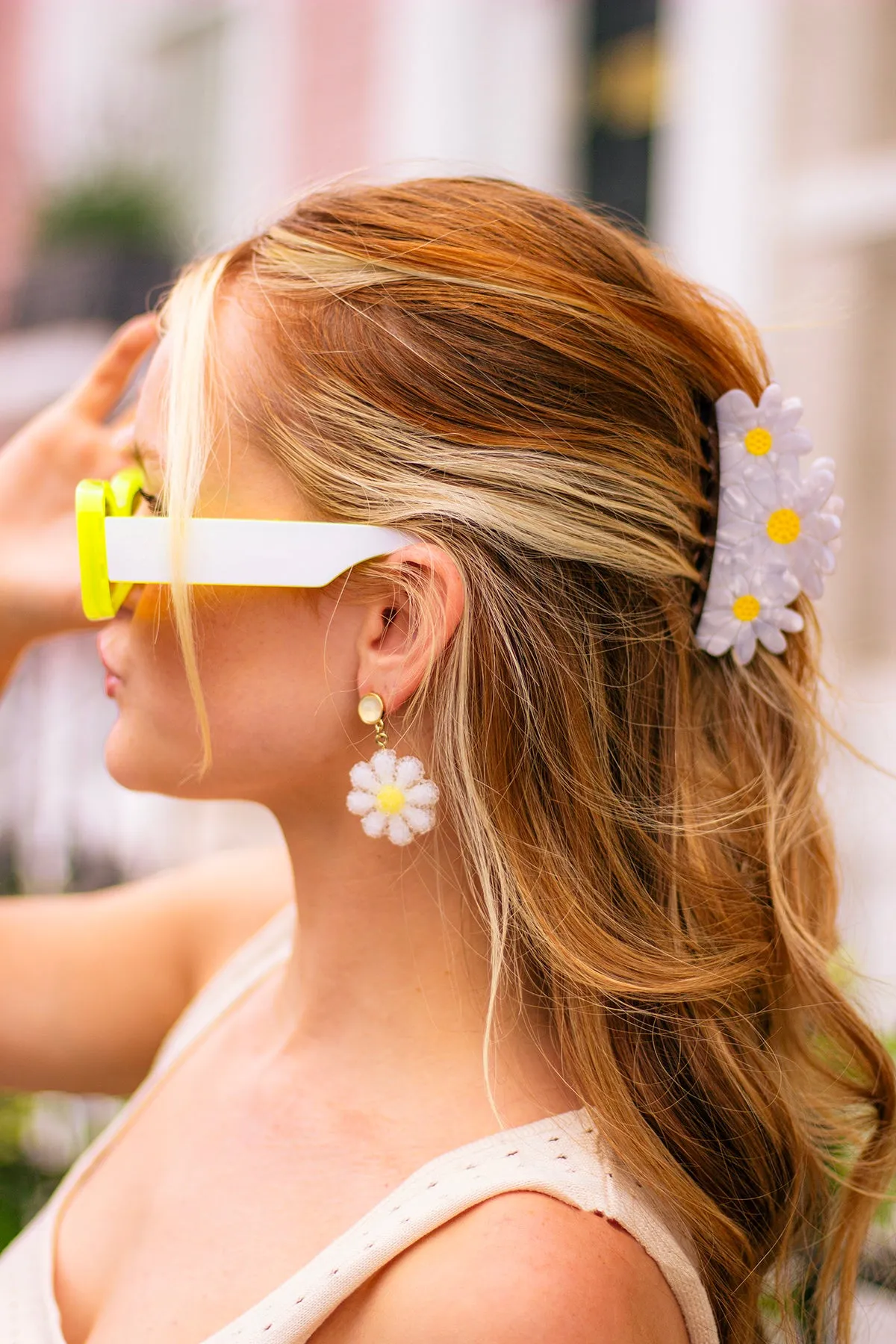 Glittery Daisy Earrings