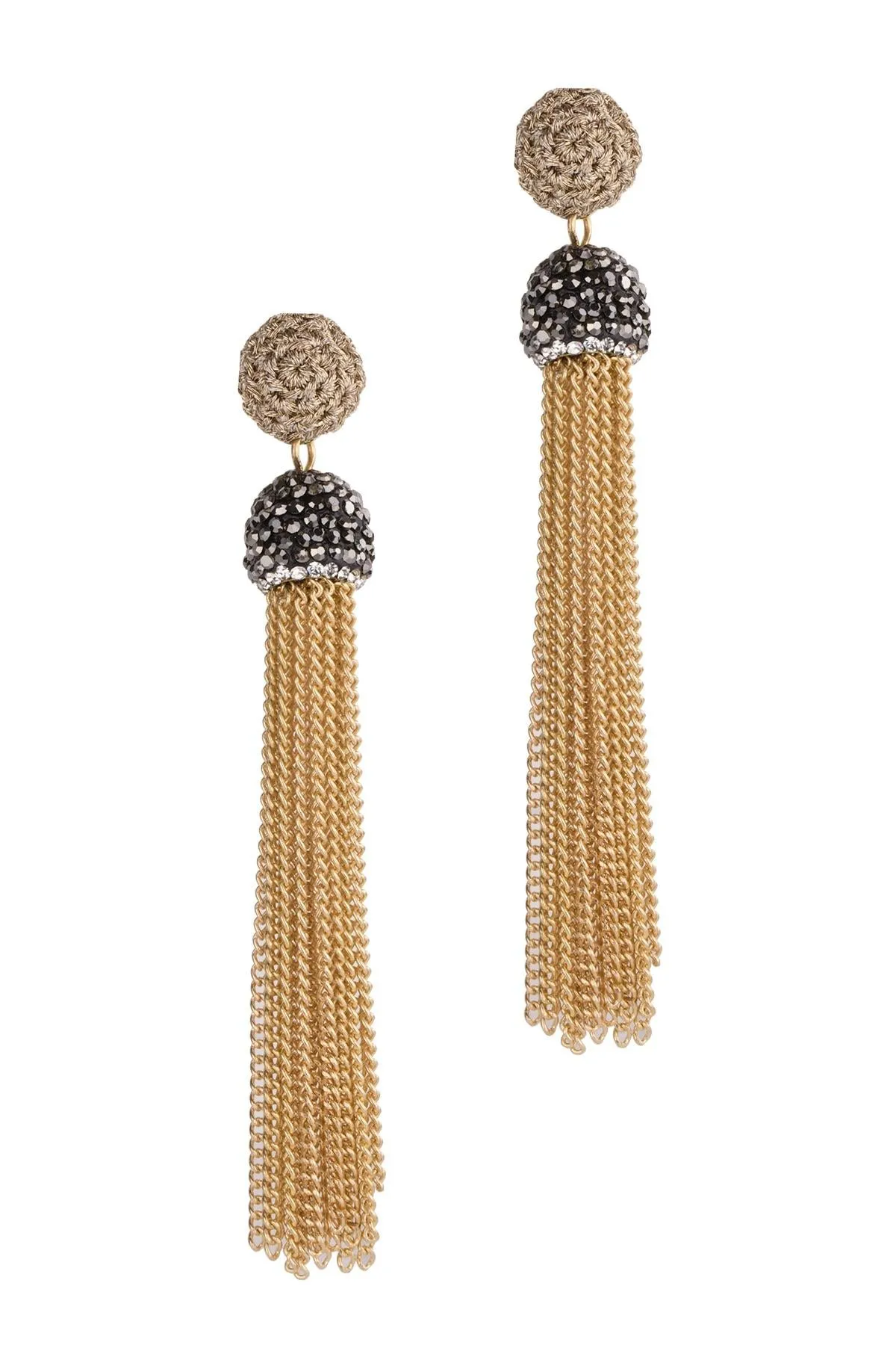 Glitzy Beaded Tassel Kamal Ear
