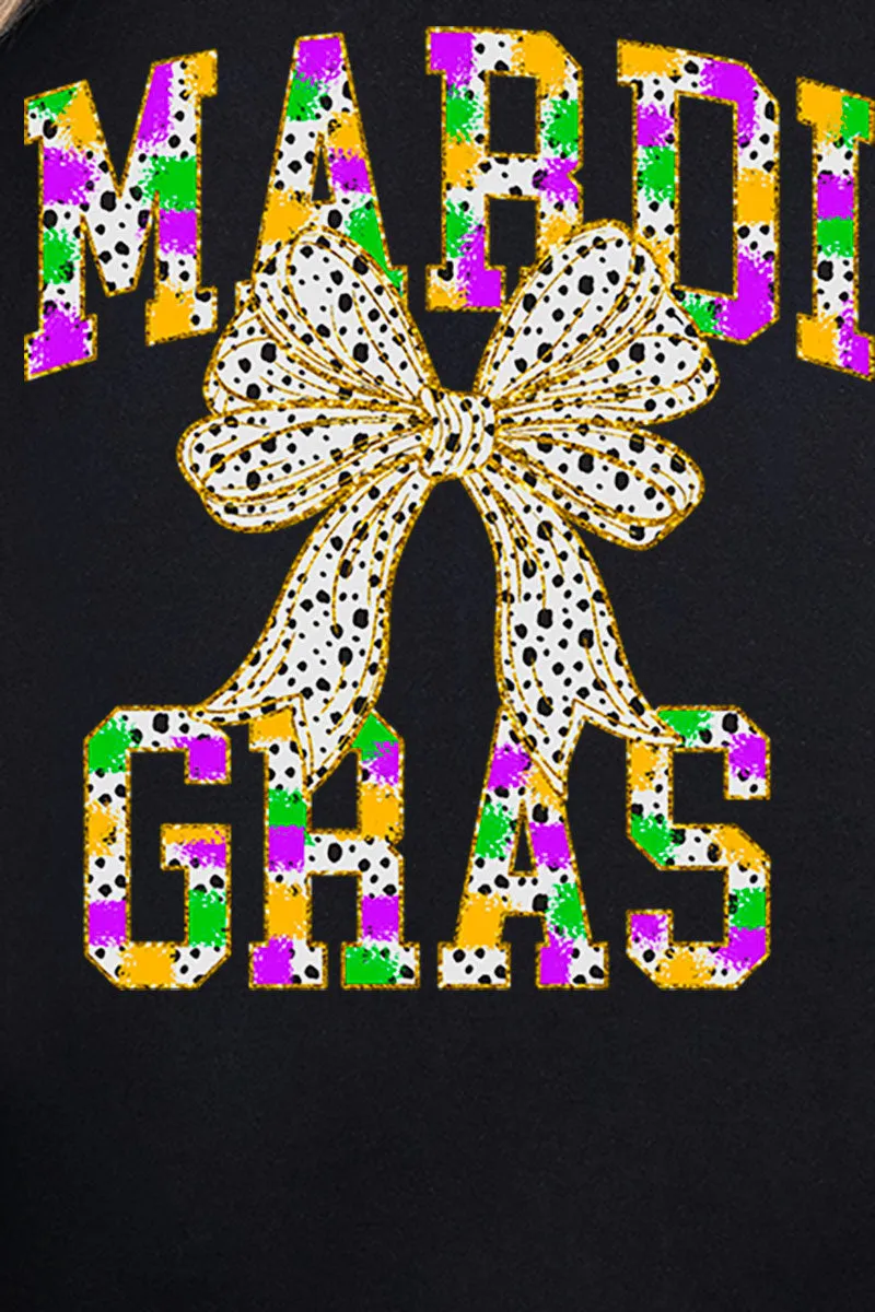 Glitzy Brushed Mardi Gras Unisex NuBlend Crew Sweatshirt
