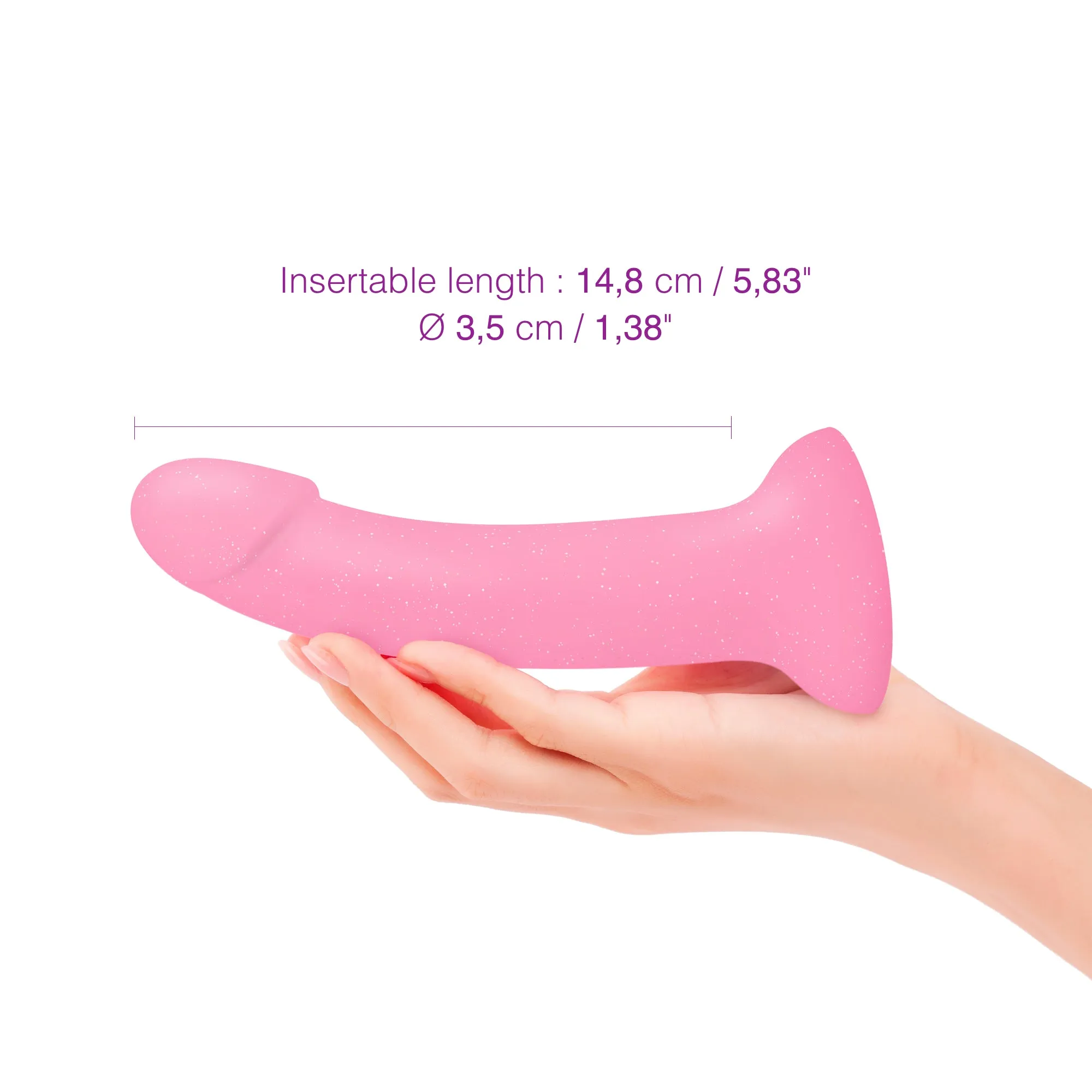 Glitzy Glow in the Dark Silicone Dildo