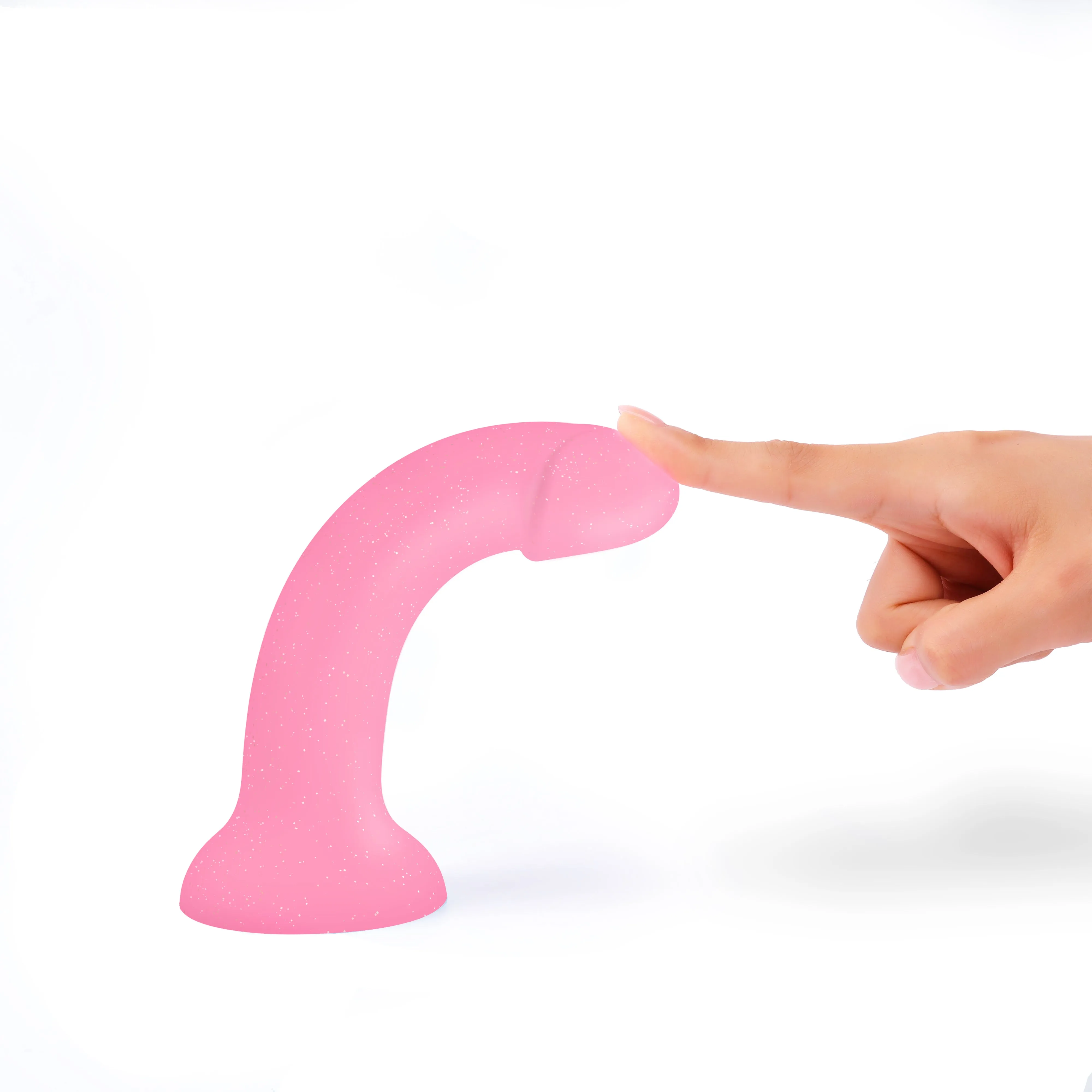 Glitzy Glow in the Dark Silicone Dildo