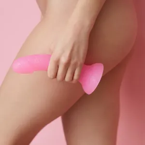 Glitzy Glow in the Dark Silicone Dildo