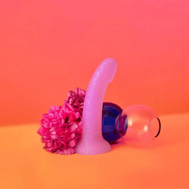 Glitzy Glow in the Dark Silicone Dildo