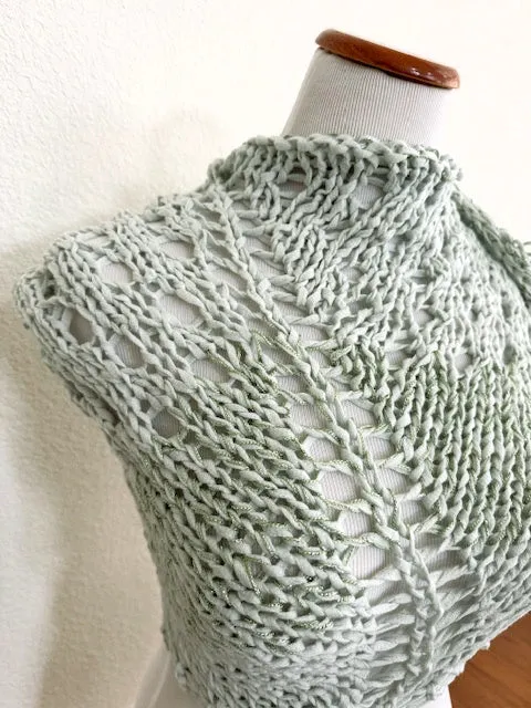 Glitzy Pistachio shawl
