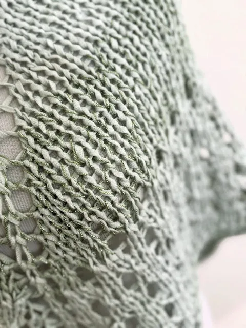 Glitzy Pistachio shawl