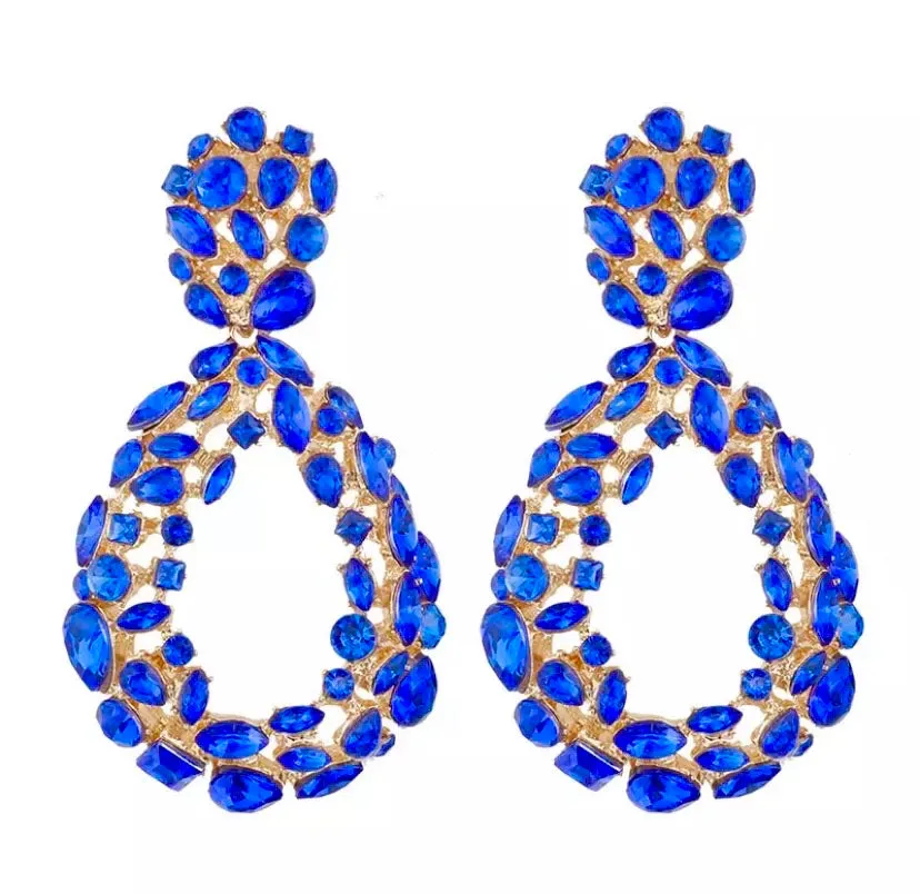 GLITZY WATER DROP EARRINGS