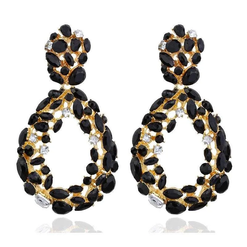 GLITZY WATER DROP EARRINGS