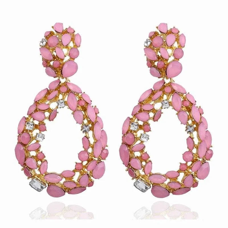 GLITZY WATER DROP EARRINGS