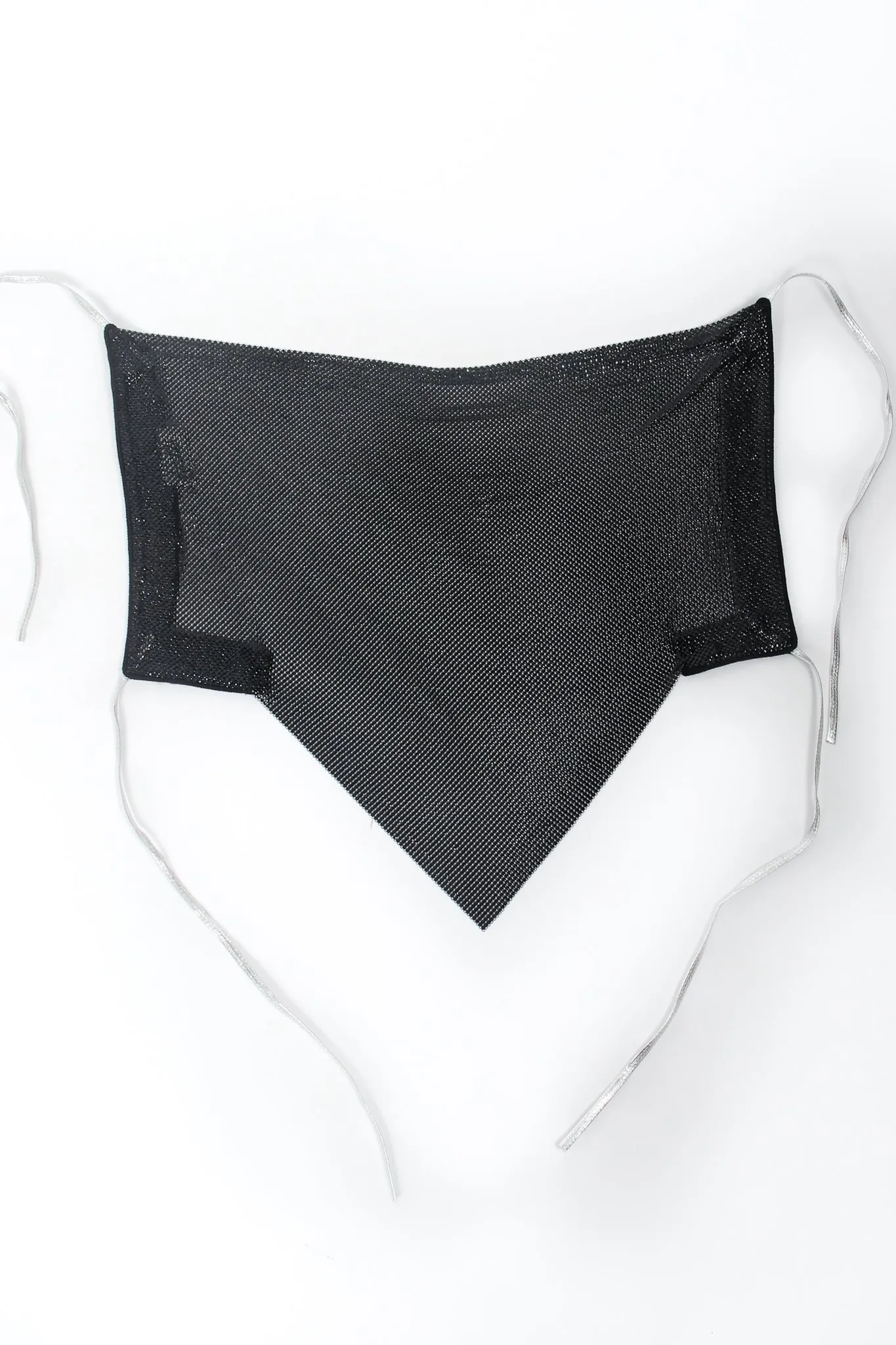 Glossy Black Metal Mesh Halter