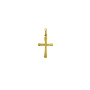Glossy Flat Cross Pendant (14K)