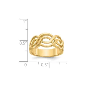 Glossy Twist Band's Ring (14K)