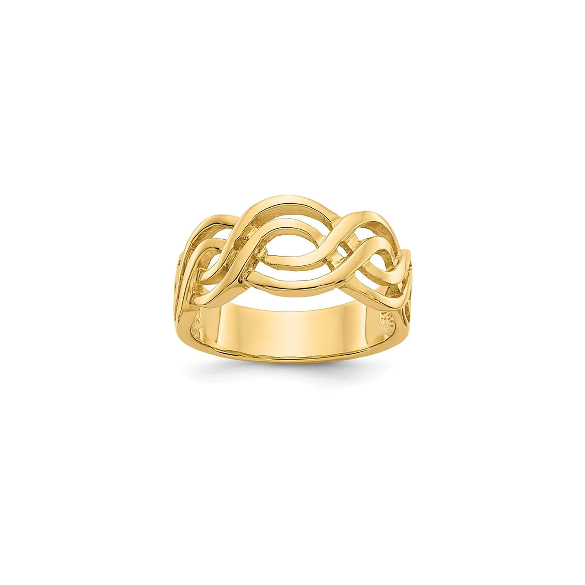 Glossy Twist Band's Ring (14K)