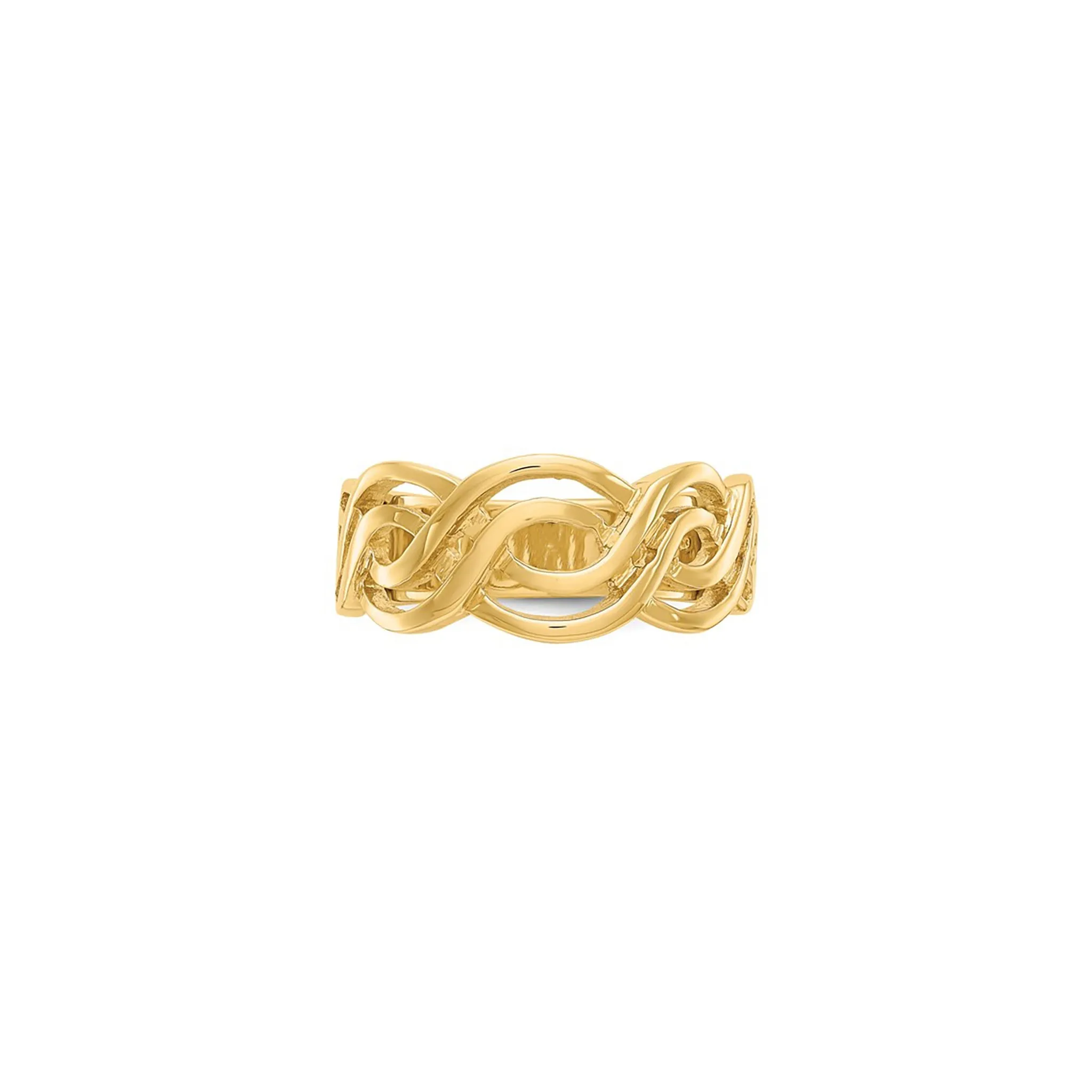 Glossy Twist Band's Ring (14K)