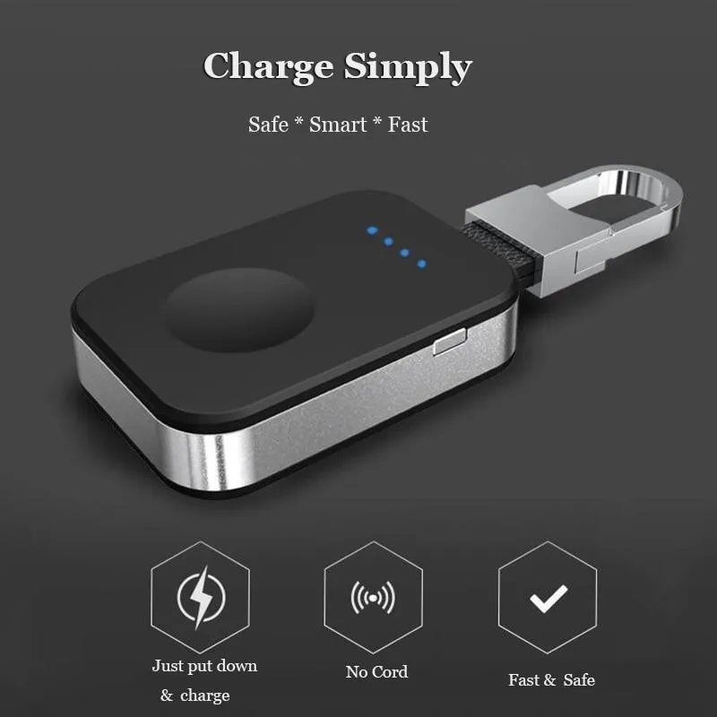 Go-Charge Wireless Smart Watch Power Bank (Compatible W/ Apple Watch 1, 2, 3, & 4)