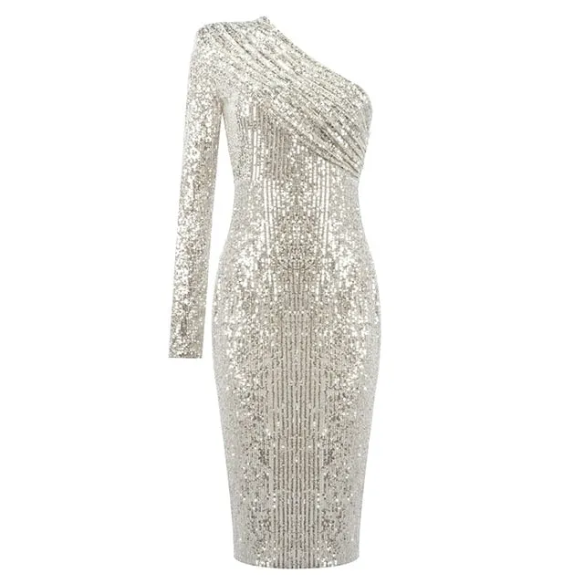Gochi Sparkle Glitzy Sequins Dress