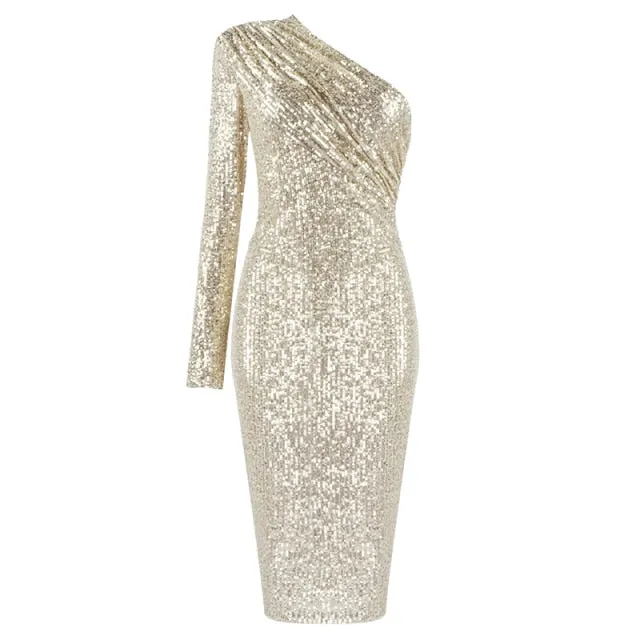 Gochi Sparkle Glitzy Sequins Dress