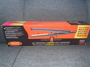 GOLD N’ HOT 3/8” Professional Ceramic Root Straightener