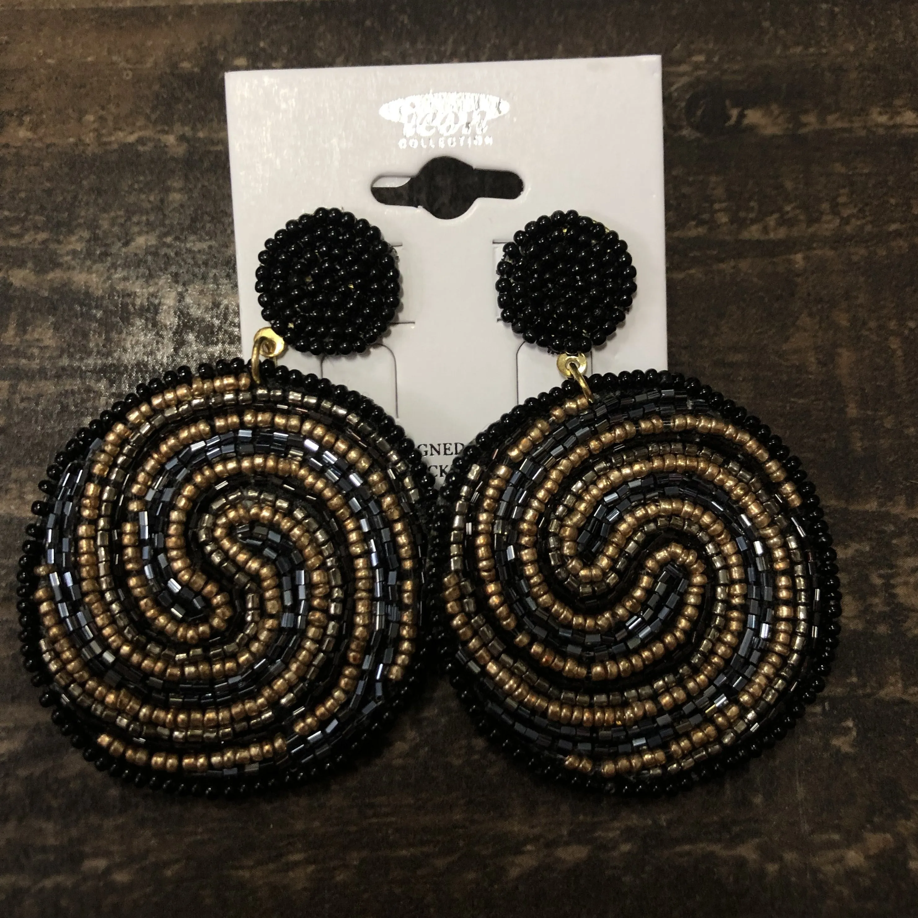 Grace Beaded Circle Earring