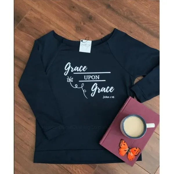 Grace Upon Grace (Ladies rough edge shirt)