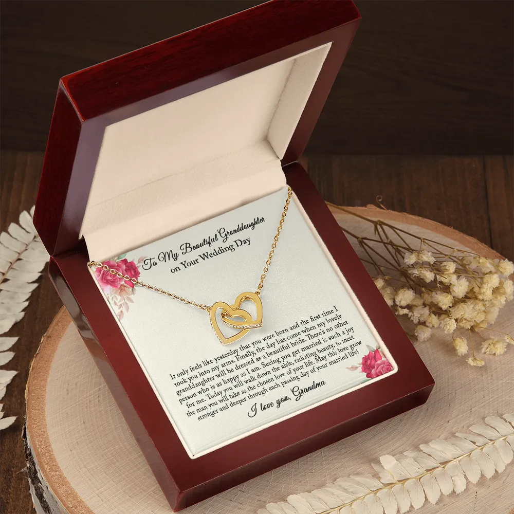 Granddaughter Necklace, Bride Gift from Grandma, Wedding Day Gift for Granddaughter from Grandma, Granddaughter Wedding