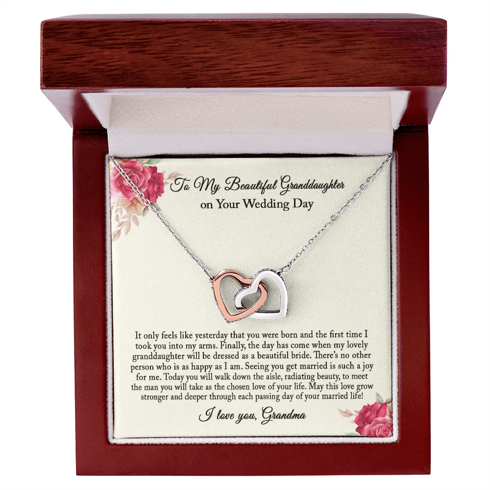 Granddaughter Necklace, Bride Gift from Grandma, Wedding Day Gift for Granddaughter from Grandma, Granddaughter Wedding