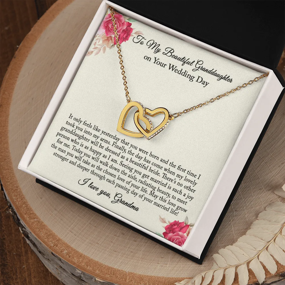 Granddaughter Necklace, Bride Gift from Grandma, Wedding Day Gift for Granddaughter from Grandma, Granddaughter Wedding