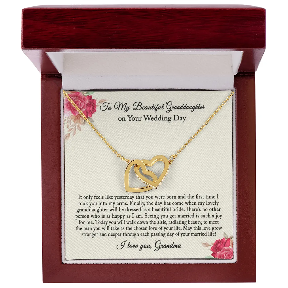 Granddaughter Necklace, Bride Gift from Grandma, Wedding Day Gift for Granddaughter from Grandma, Granddaughter Wedding