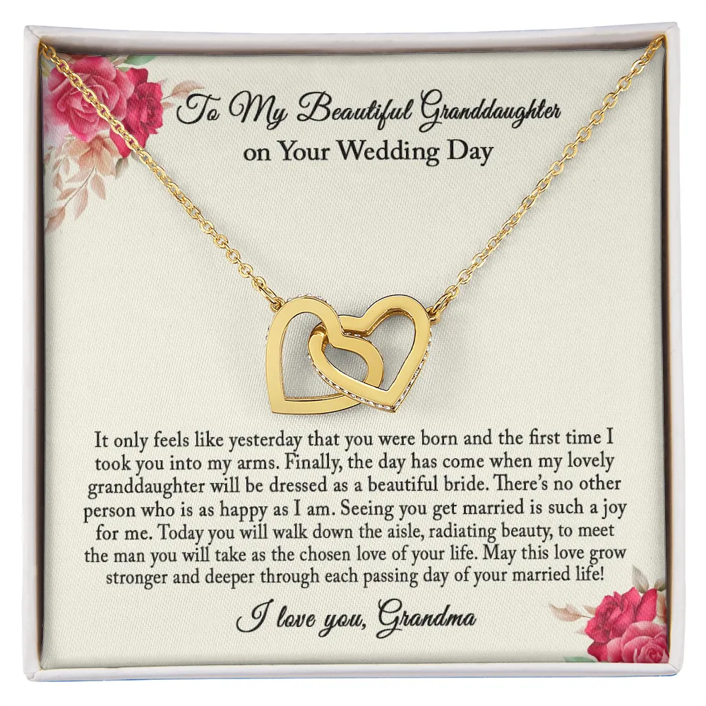 Granddaughter Necklace, Bride Gift from Grandma, Wedding Day Gift for Granddaughter from Grandma, Granddaughter Wedding