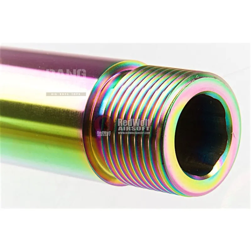 Guns Modify KM G17 Stainless Steel Threaded Barrel with Inner Barrel for Tokyo Marui Model 17 (Rainbow Titanium Nitride) - Tokyo Marui M&P9L Inner Barrel Length