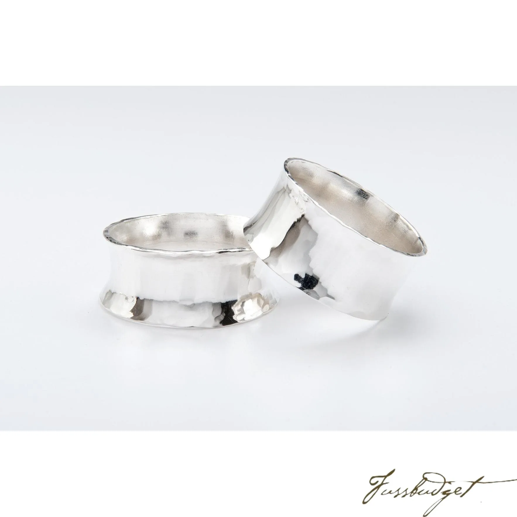 Hand Crafted Silver Planished Napkin Ring