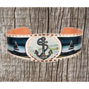 Handcrafted Anchor & Sailboats Bracelet