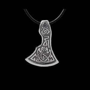Handcrafted Axe of Perun Silver Pendant