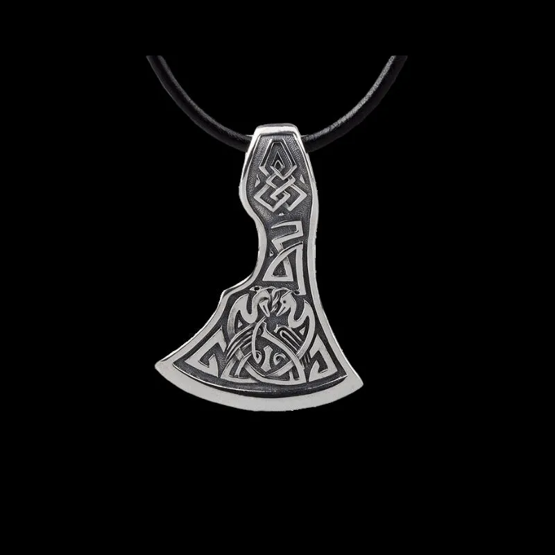 Handcrafted Axe of Perun Silver Pendant