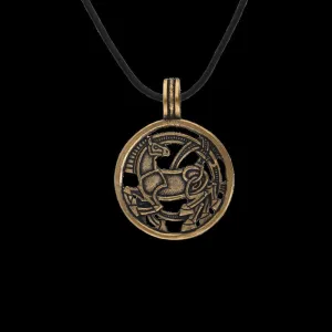 Handcrafted Bronze Sleipnir Amulet