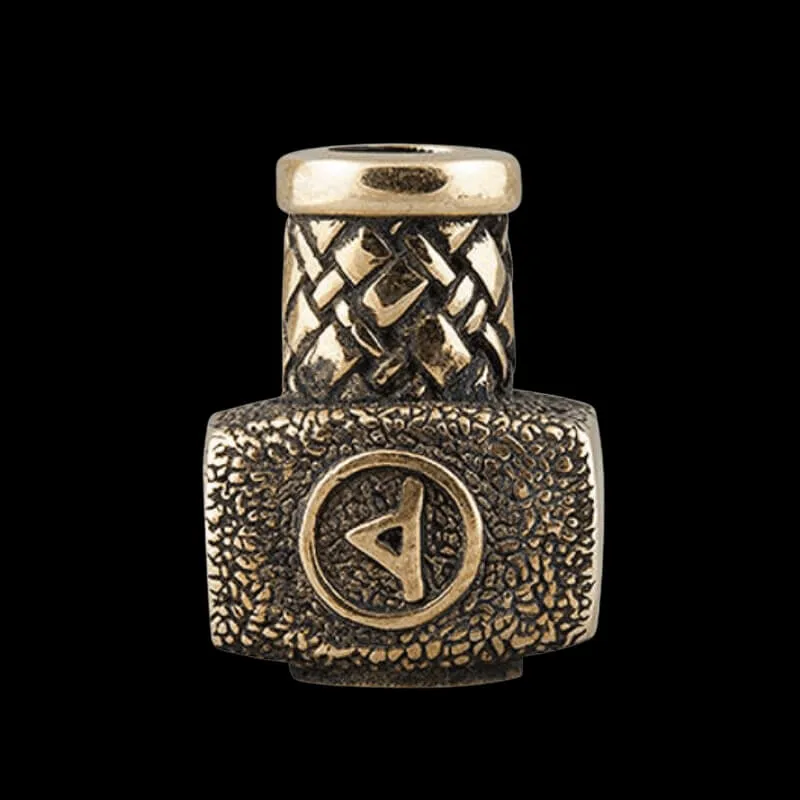 Handcrafted Bronze Viking Beads Hammer