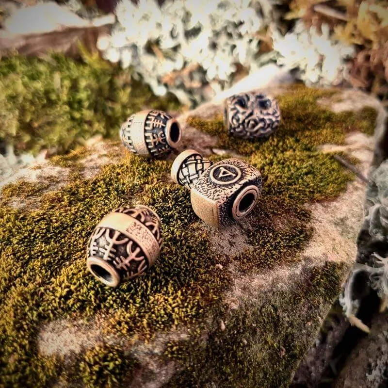Handcrafted Bronze Viking Beads Hammer