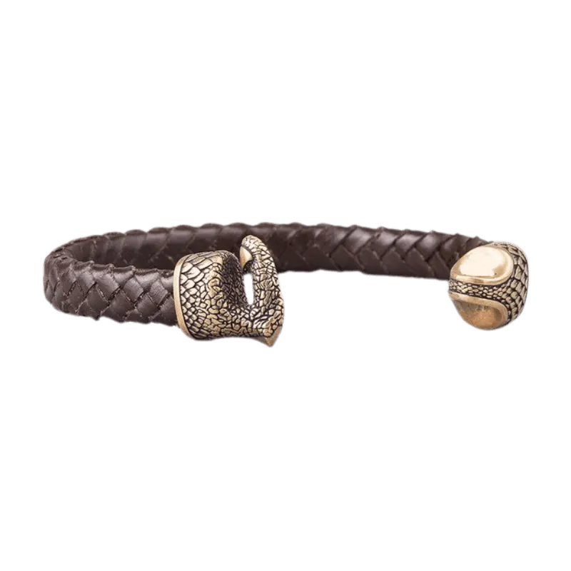Handcrafted Dragon's Claw Leather Bracelet