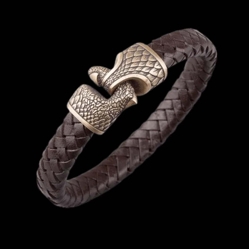 Handcrafted Dragon's Claw Leather Bracelet