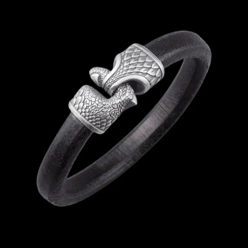 Handcrafted Dragon's Claw Leather Bracelet