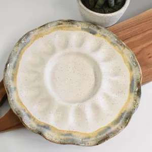 Handcrafted Egg Platter Magnolia