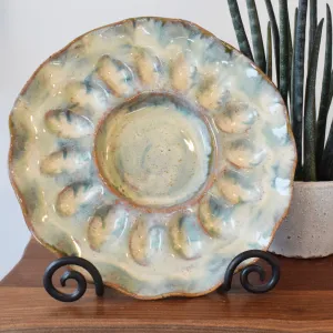 Handcrafted Egg Platter Seaside