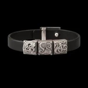 Handcrafted Finn Midgard Leather Bracelet