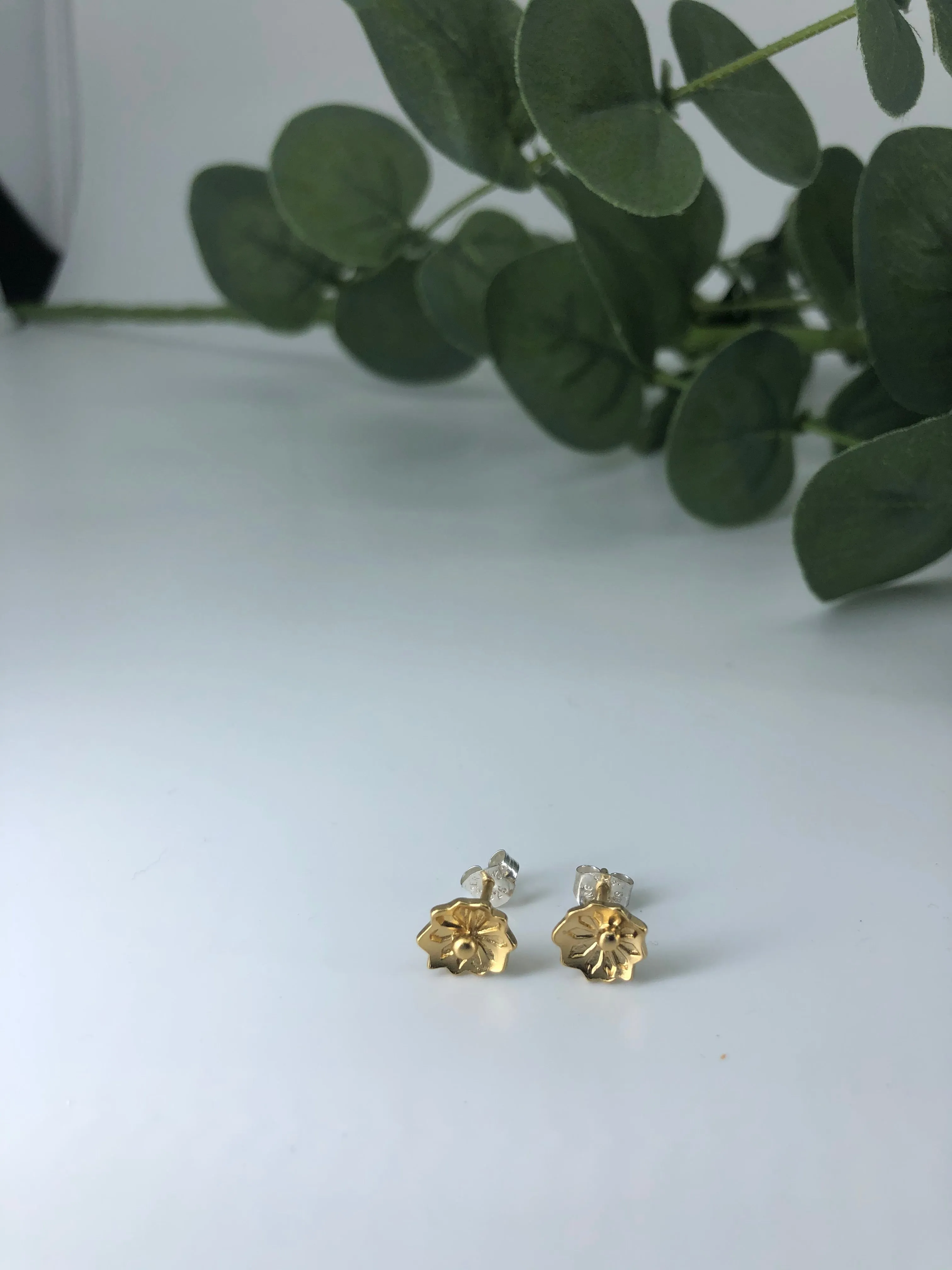 Handcrafted Flower Stud Earrings
