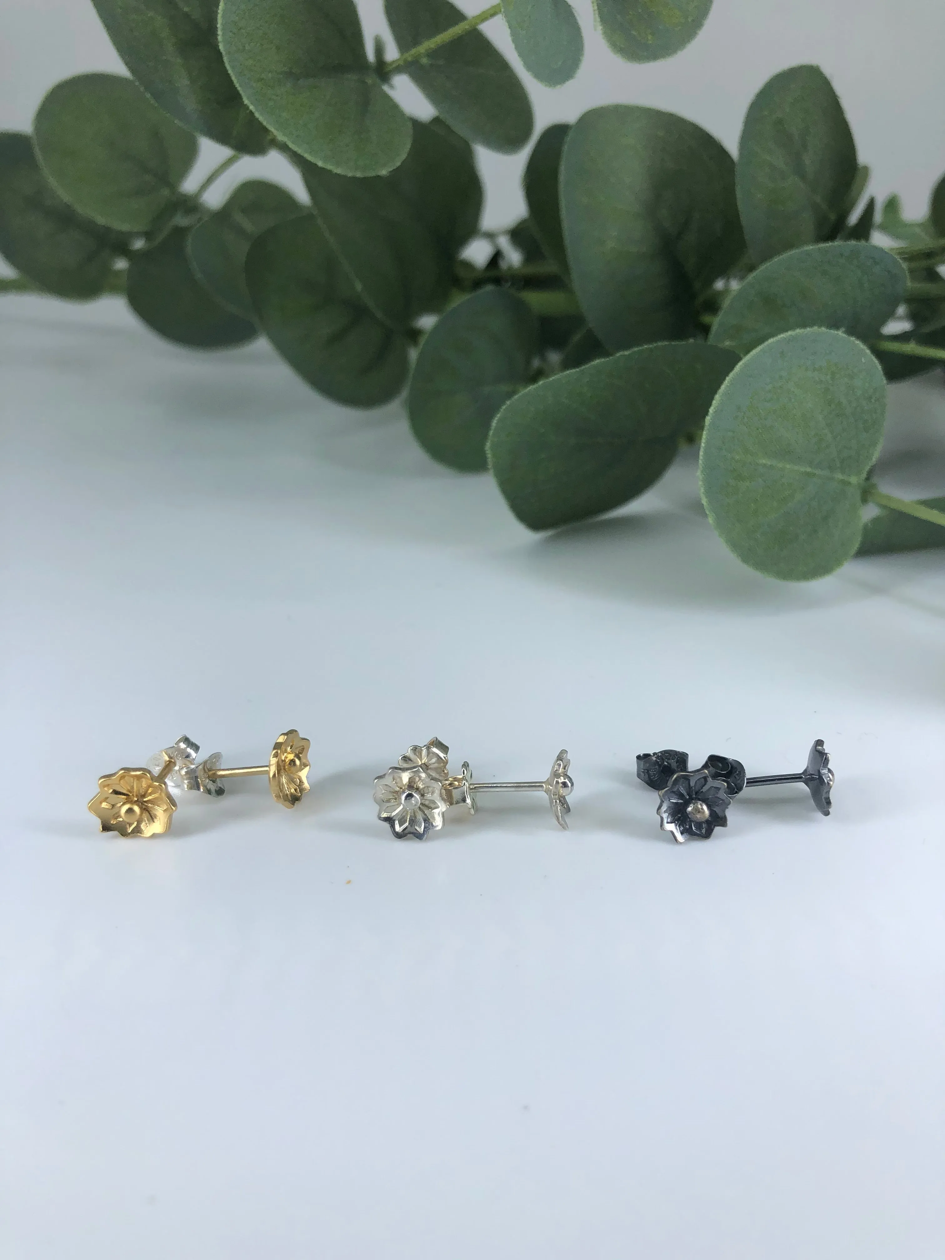 Handcrafted Flower Stud Earrings