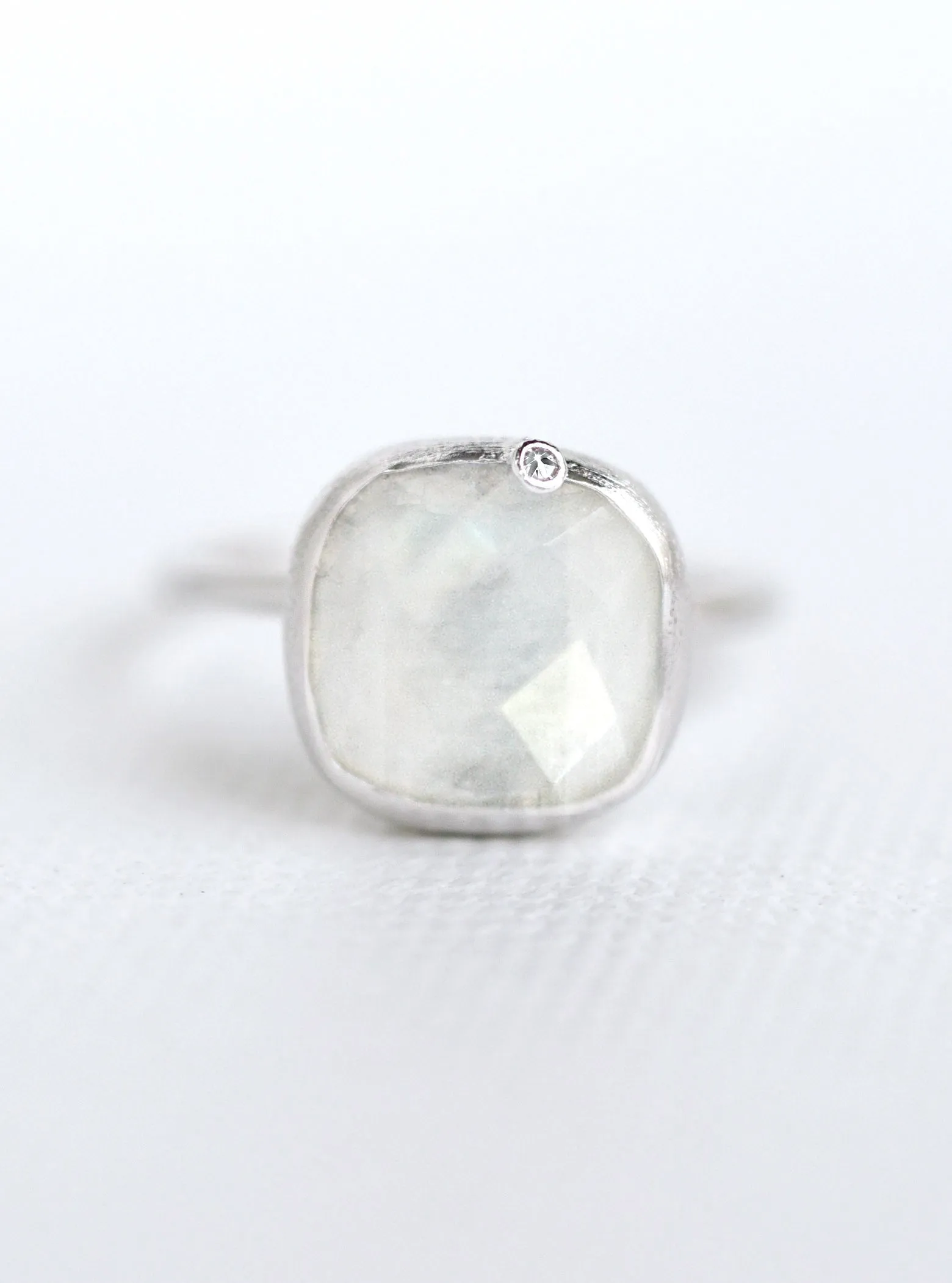 Handcrafted Gemstone Ring with Diamond