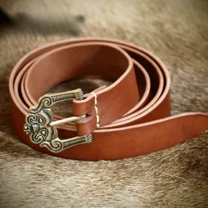 Handcrafted Gnezdovo Zoomorphic Buckle Belt