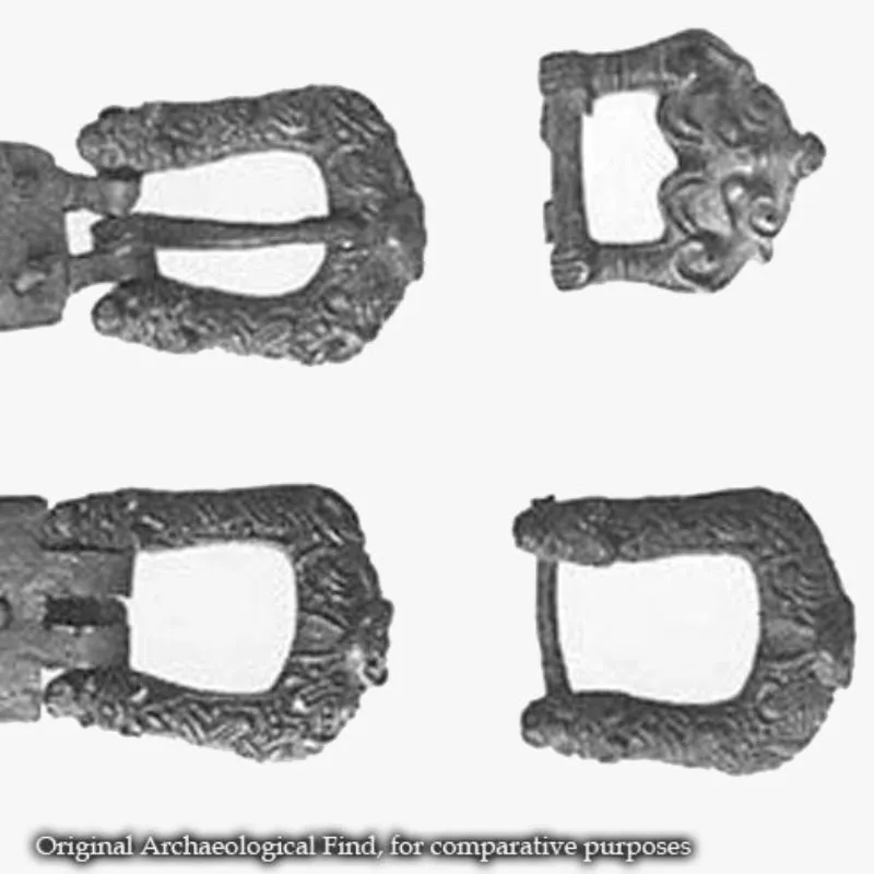 Handcrafted Gnezdovo Zoomorphic Buckle Belt