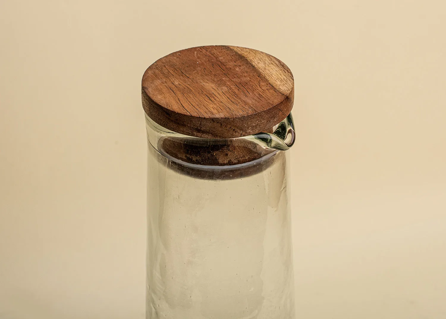 Handcrafted Hammered Glass Carafe